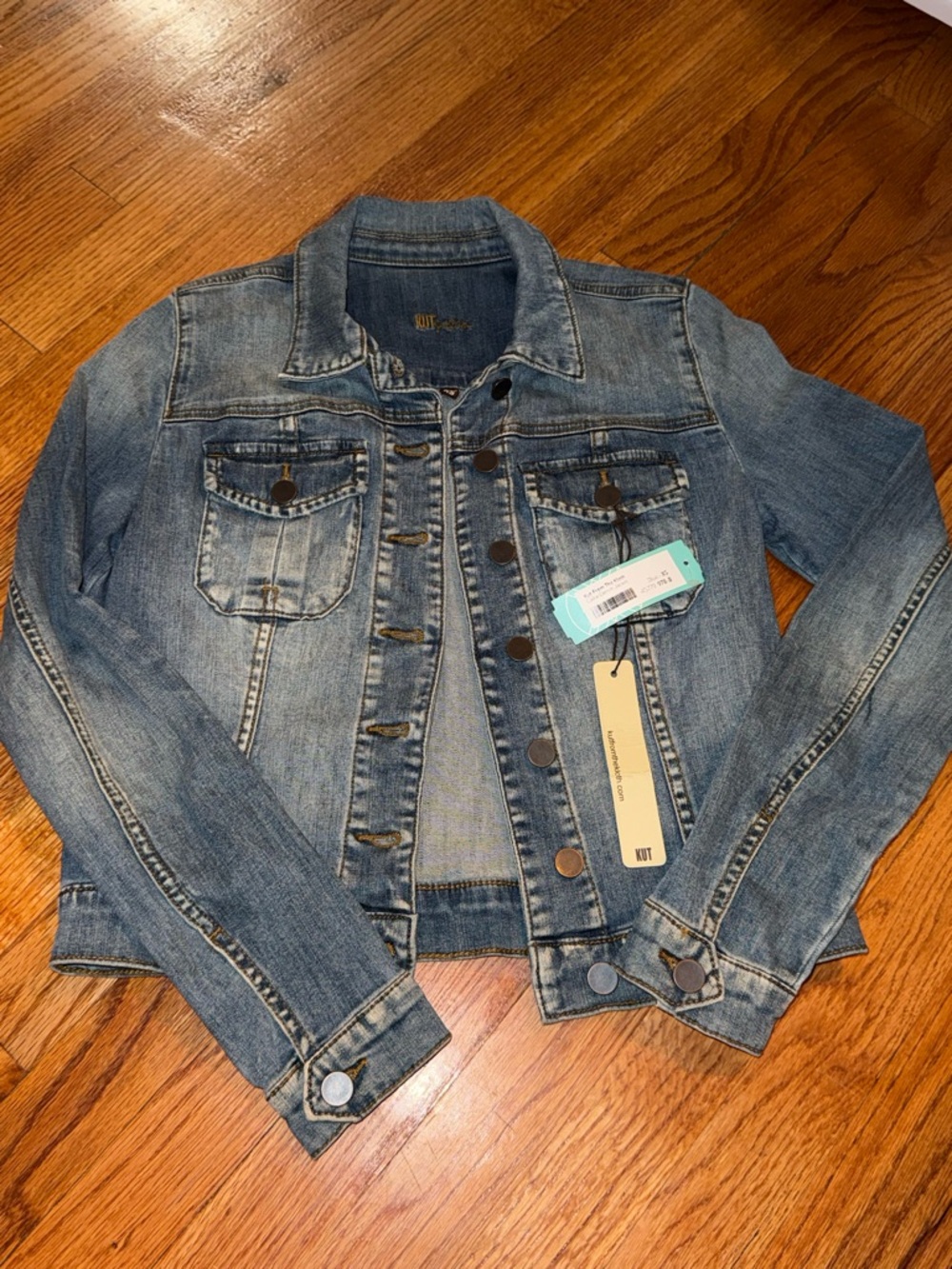 KUT from the Kloth 'Helena' classic denim jean jacket Brand New with Tags